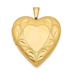 1/20 14K Gold Filled Fancy Border 19mm Heart 2 Frame Locket